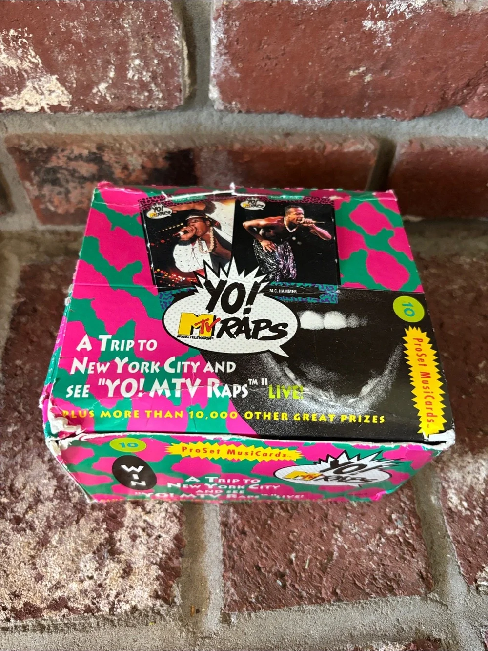 1991 MTV Yo! MTV Raps Trading Card Opened Box - 35 Unopened Packs - 350 Cards